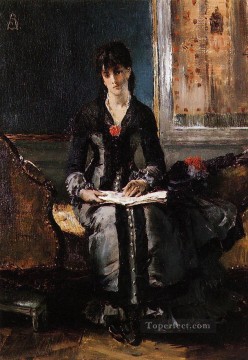 ベルギーの画家 アルフレッド・スティーブンスの若い女性の肖像画 Oil Paintings